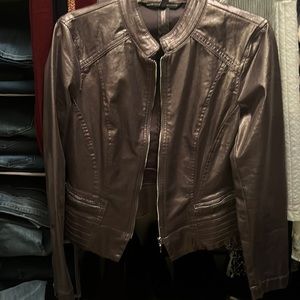 WHBM Silver Moto Jacket